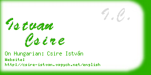 istvan csire business card